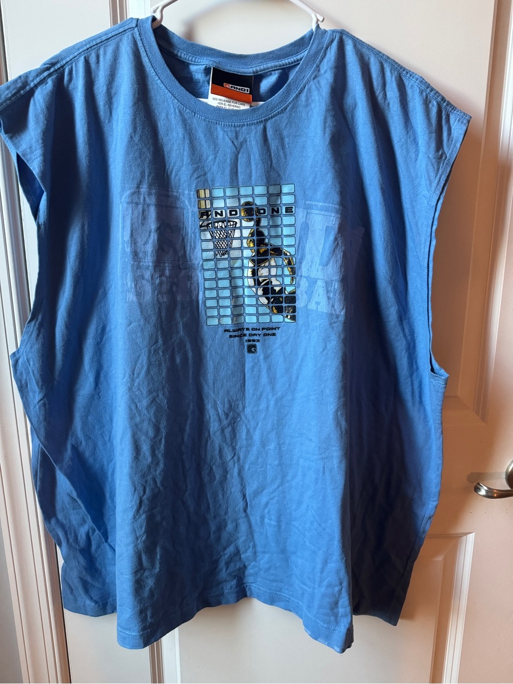 And1 Light Blue Graphic Basketball Tank
